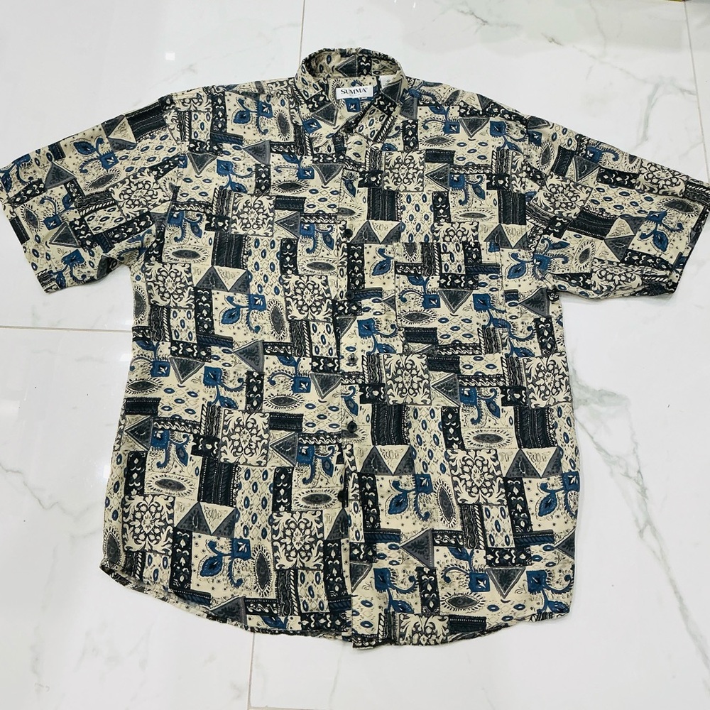 Mens SILK short sleeve shirt👔